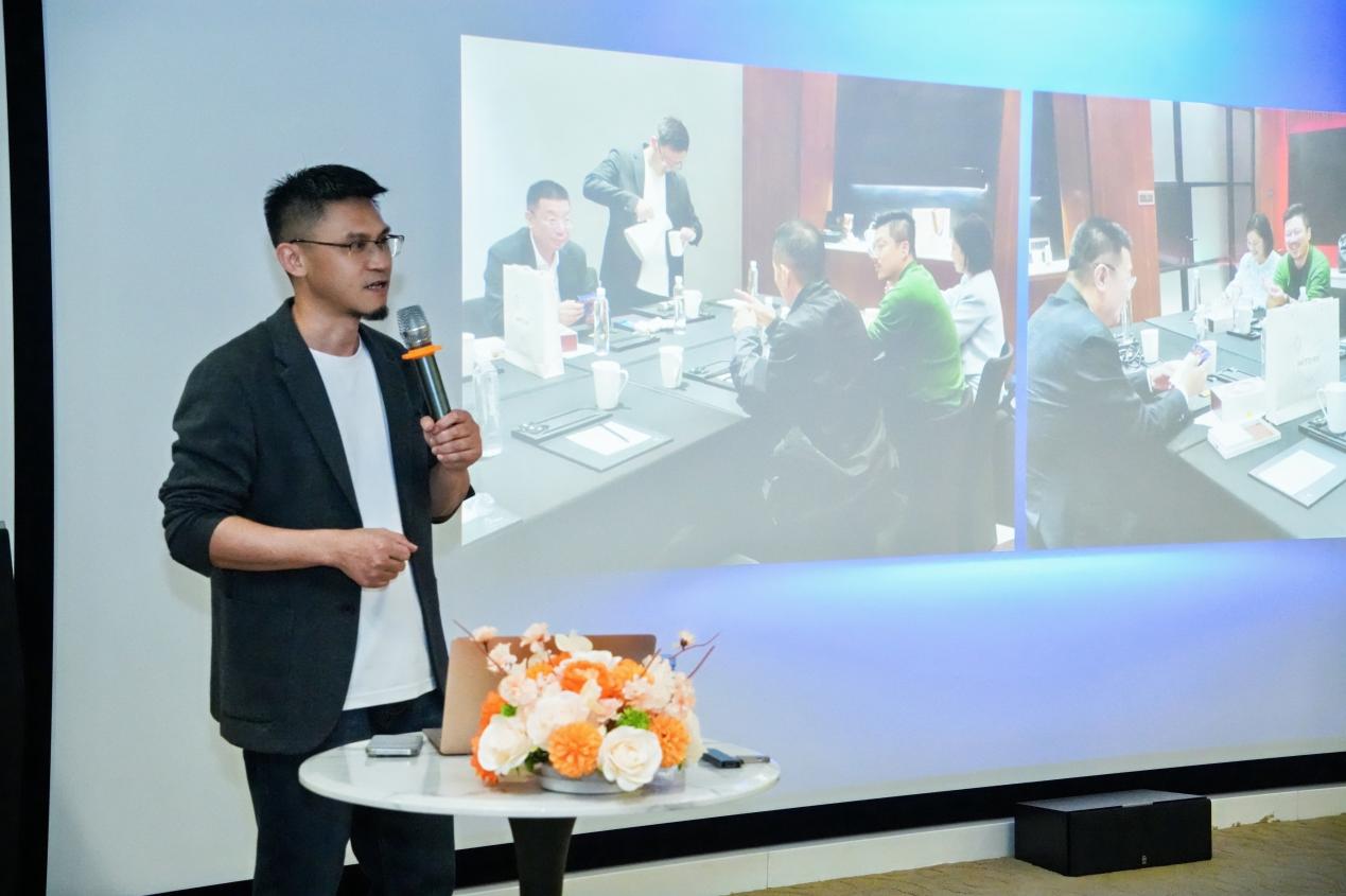 图:深圳神鹊健康科技有限公司副总经理易志国分享画面 神鹊健康科技神鹊闯神V5牡蛎肽